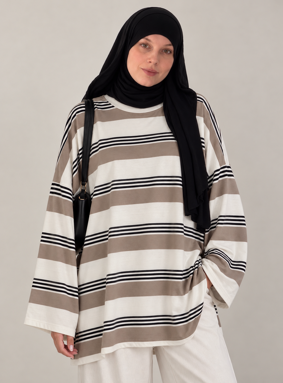 Gestreiftes Oversize Oberteil - 5077