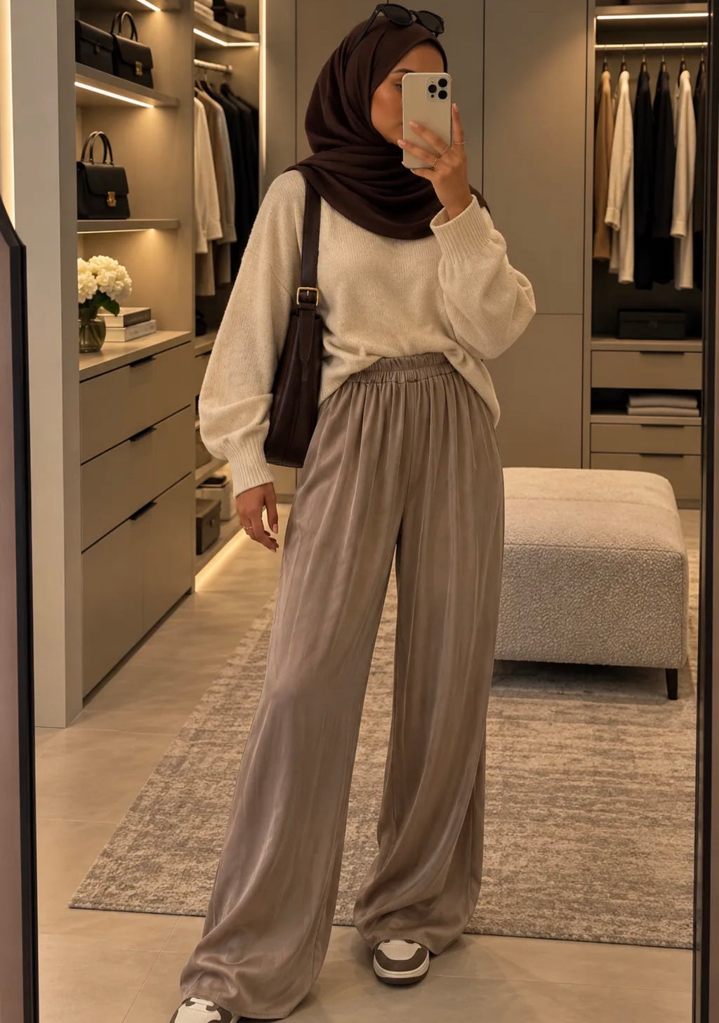 Seidige Hose