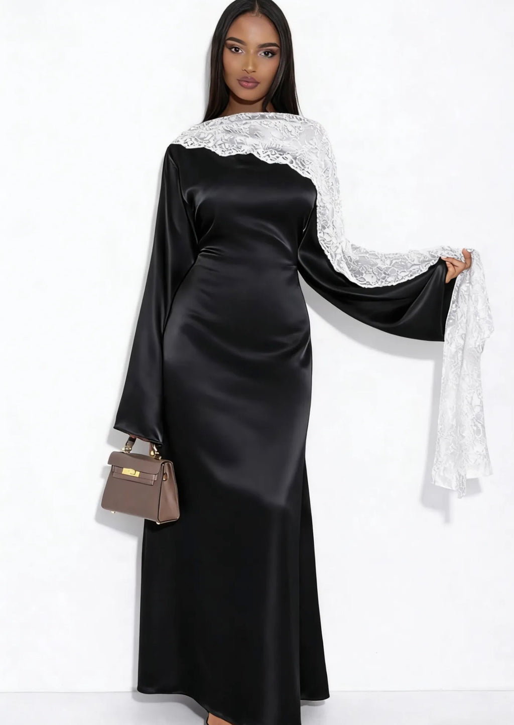 Kleid mit Spitze - 11393