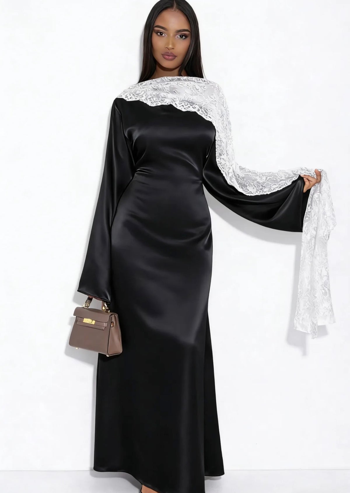 Kleid mit Spitze - 11393