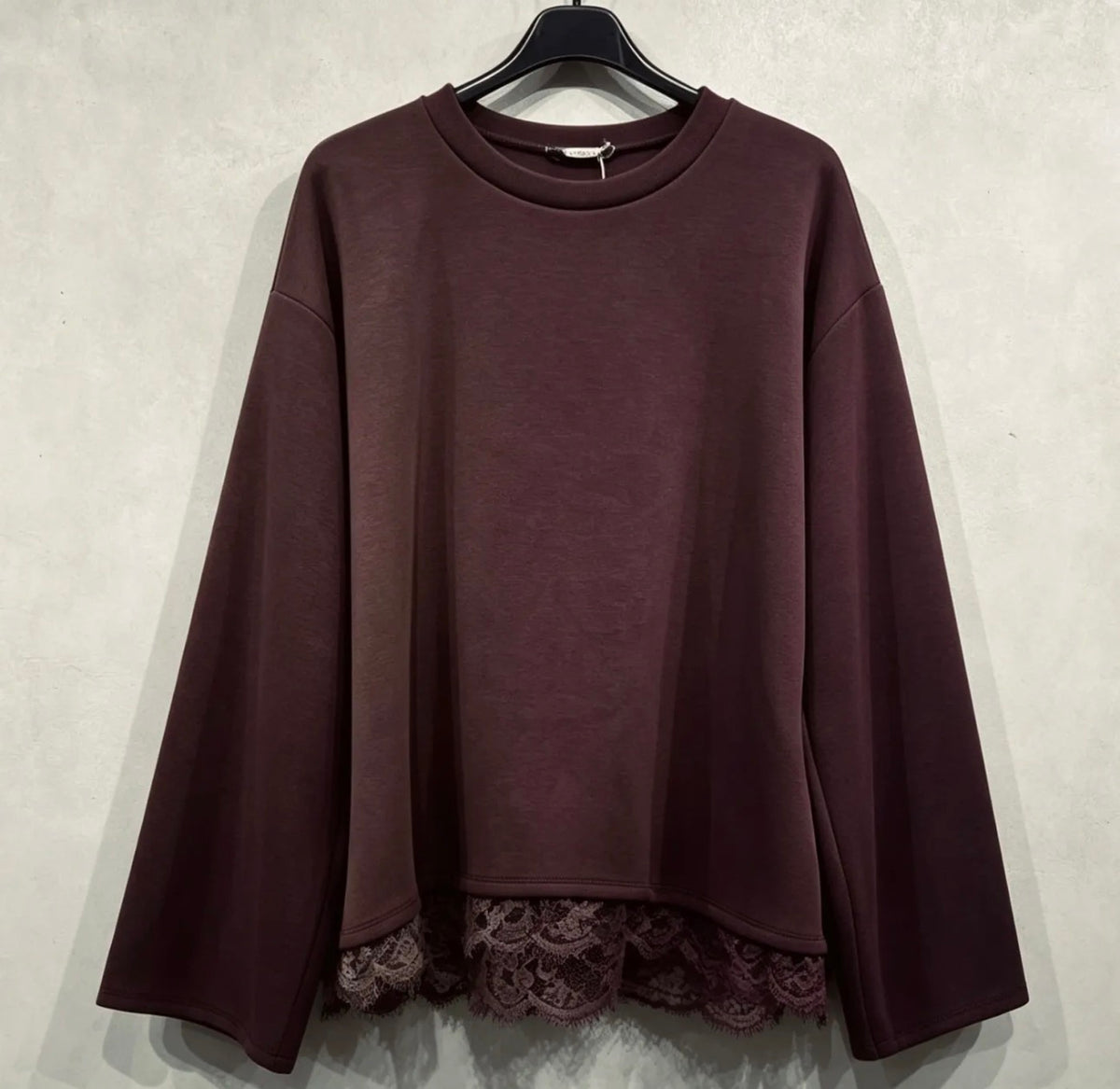 Longshirt mit Spitzenabschluss - 1519