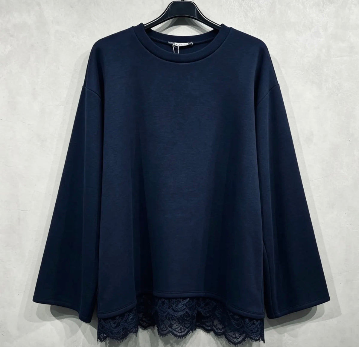 Longshirt mit Spitzenabschluss - 1519