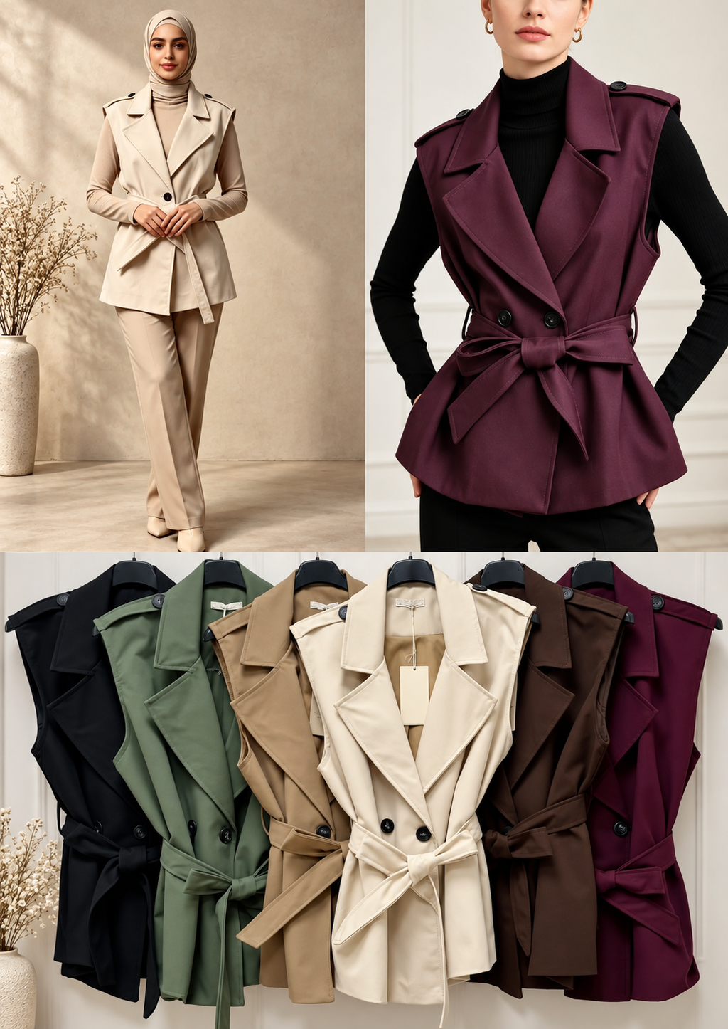 Elegante Weste mit Innenfutter