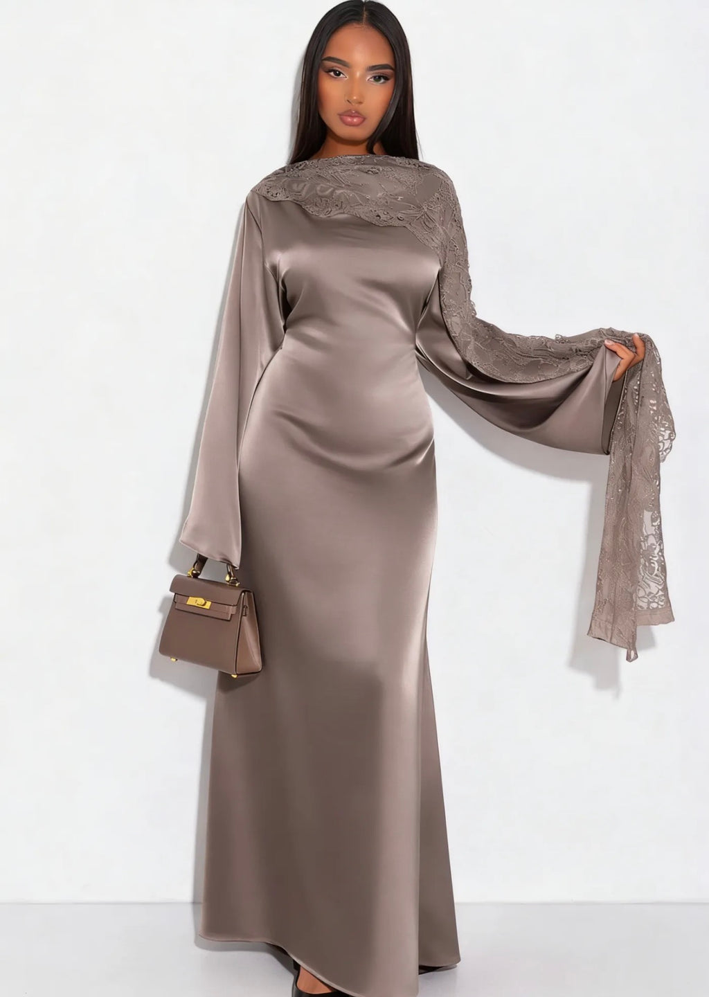 Kleid mit Spitze - 11393