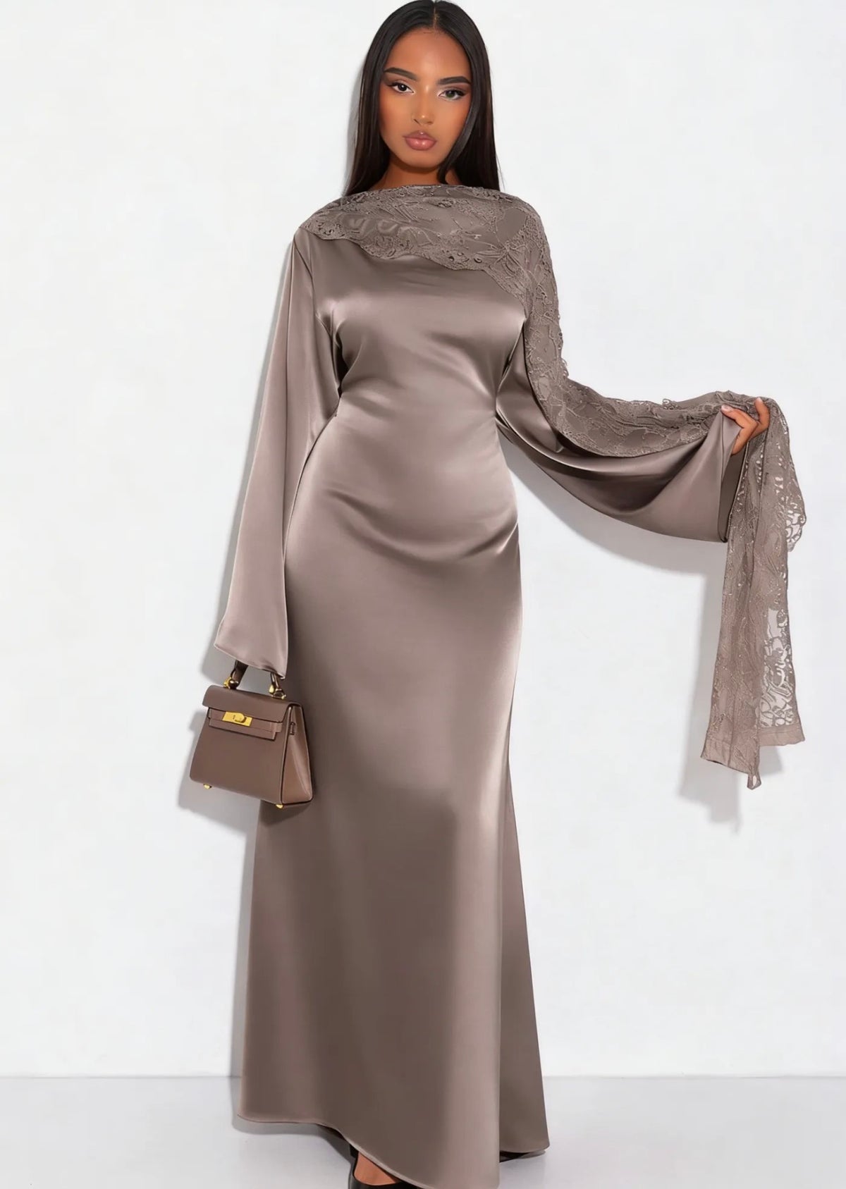 Kleid mit Spitze - 11393
