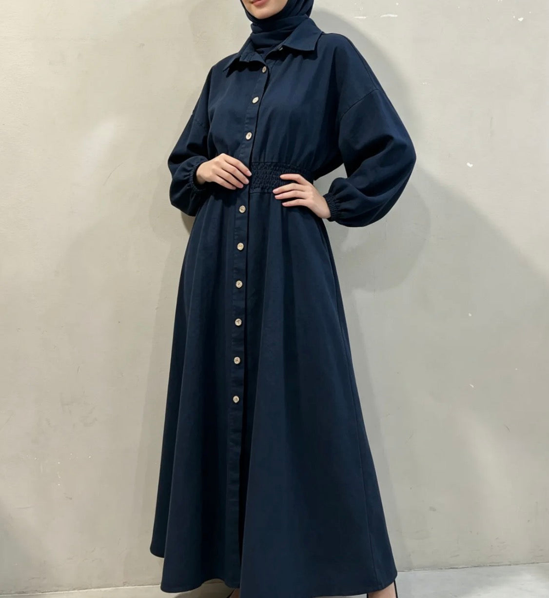 Jeans-Abaya – 100 % Baumwolle- 7041