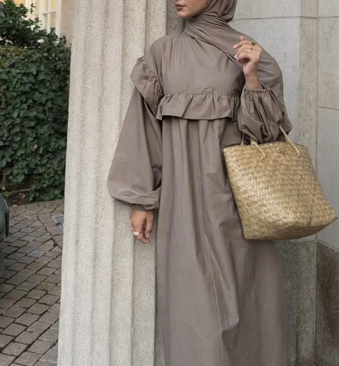 Abaya „Nahla“ – 100% Baumwolle 🌿