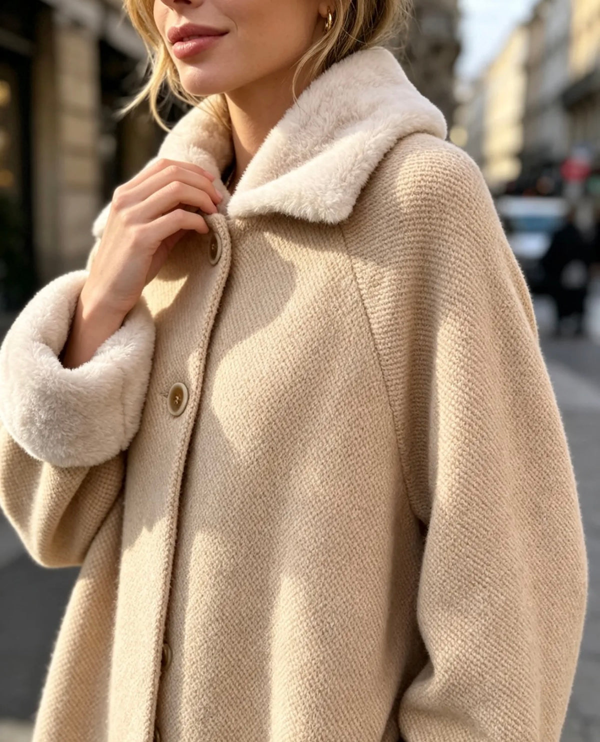 Jacke mit Plüschkragen 5040
