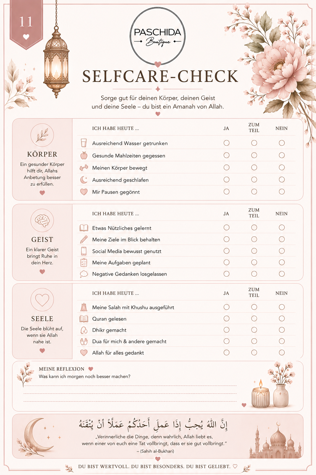 Hijabi Selfcare Journal