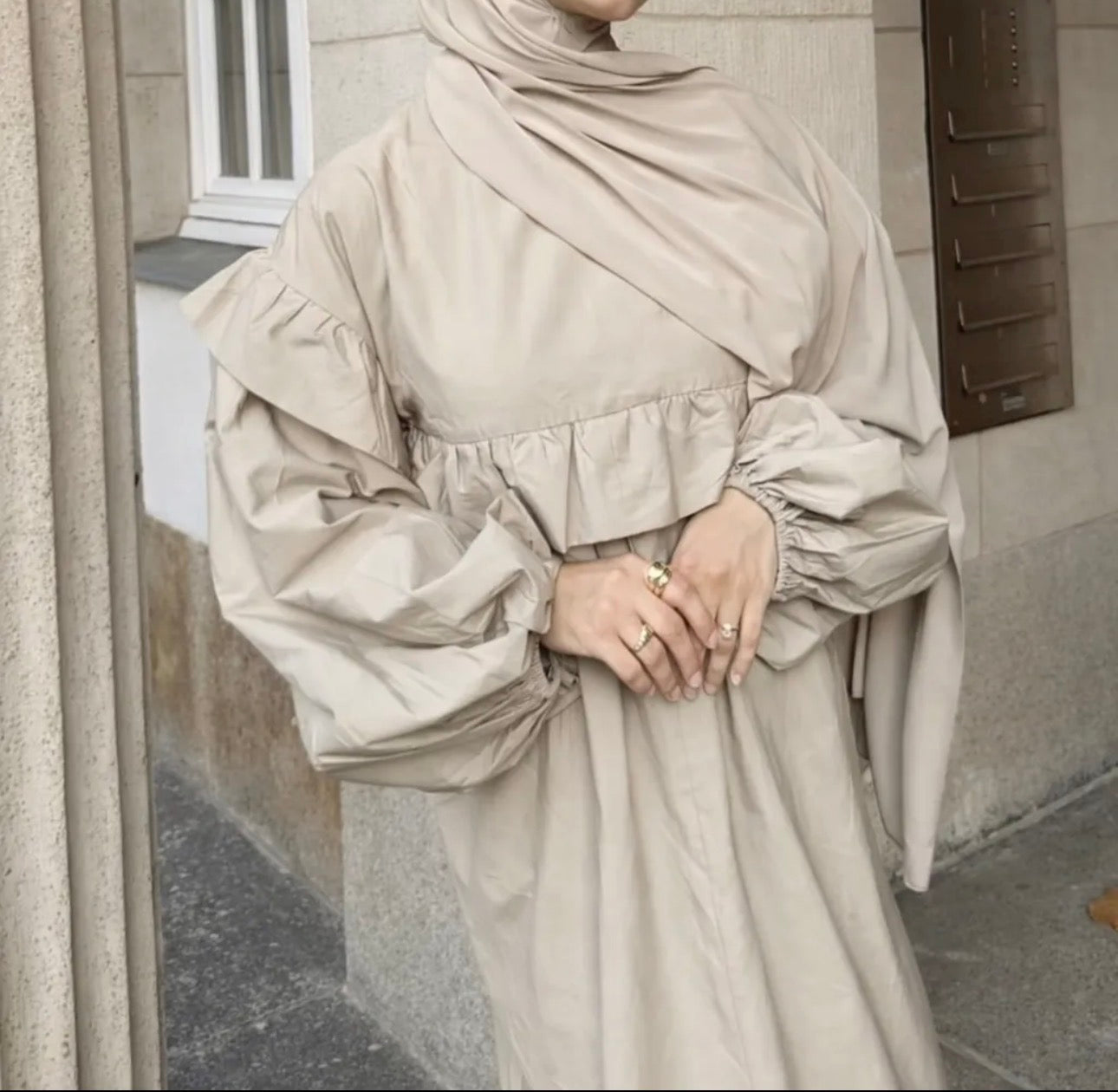 Abaya „Nahla“ – 100% Baumwolle 🌿