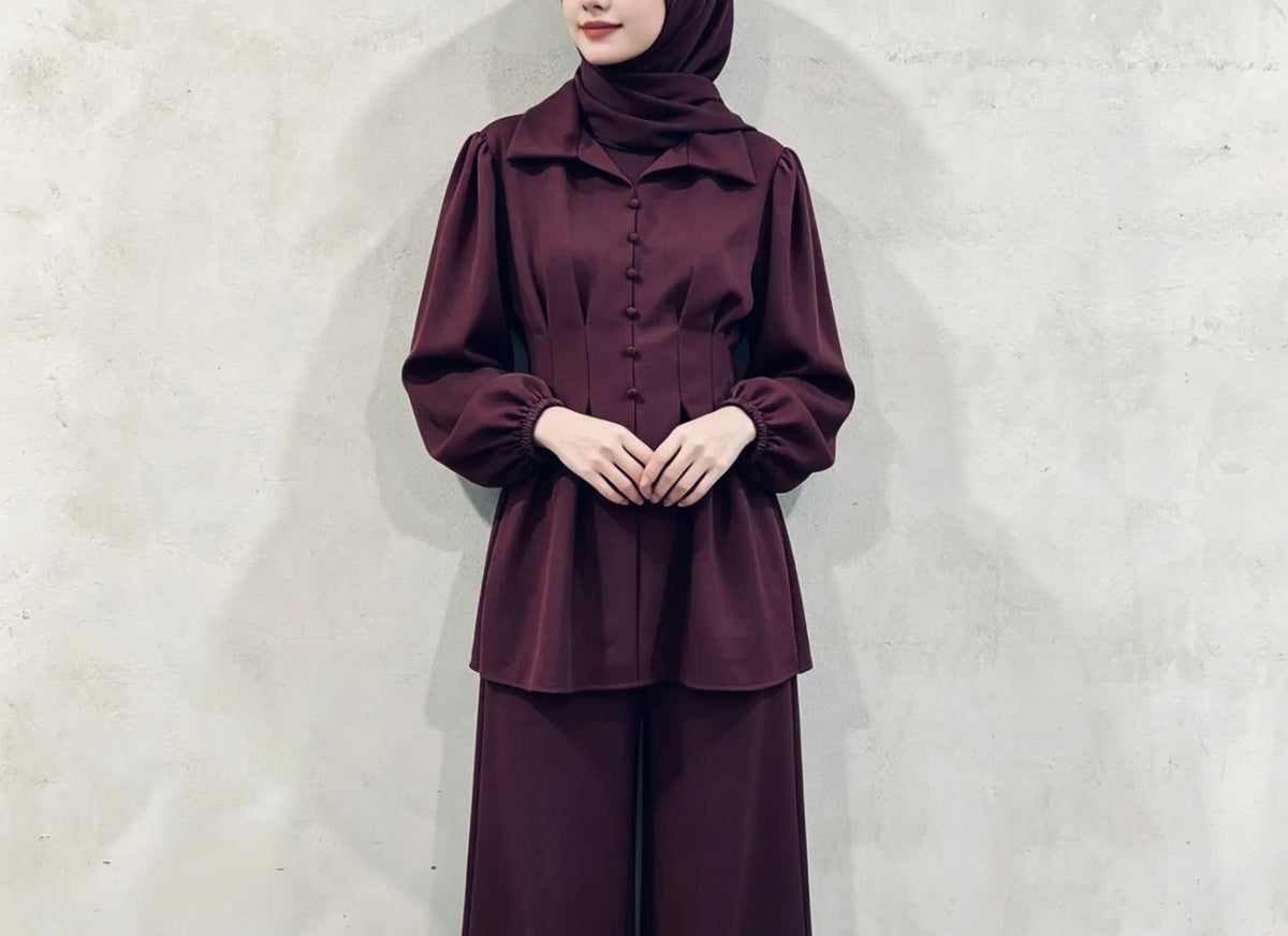 Elegantes 2-teiliges Modest Set -7047