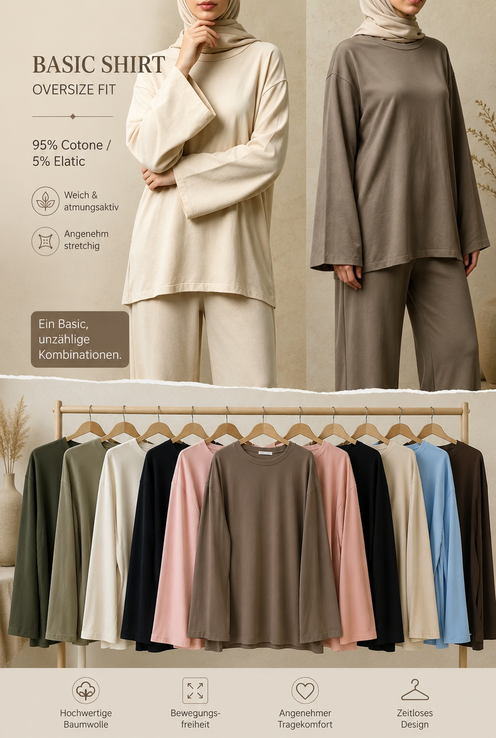 Oversize Basic Shirt „Lina“