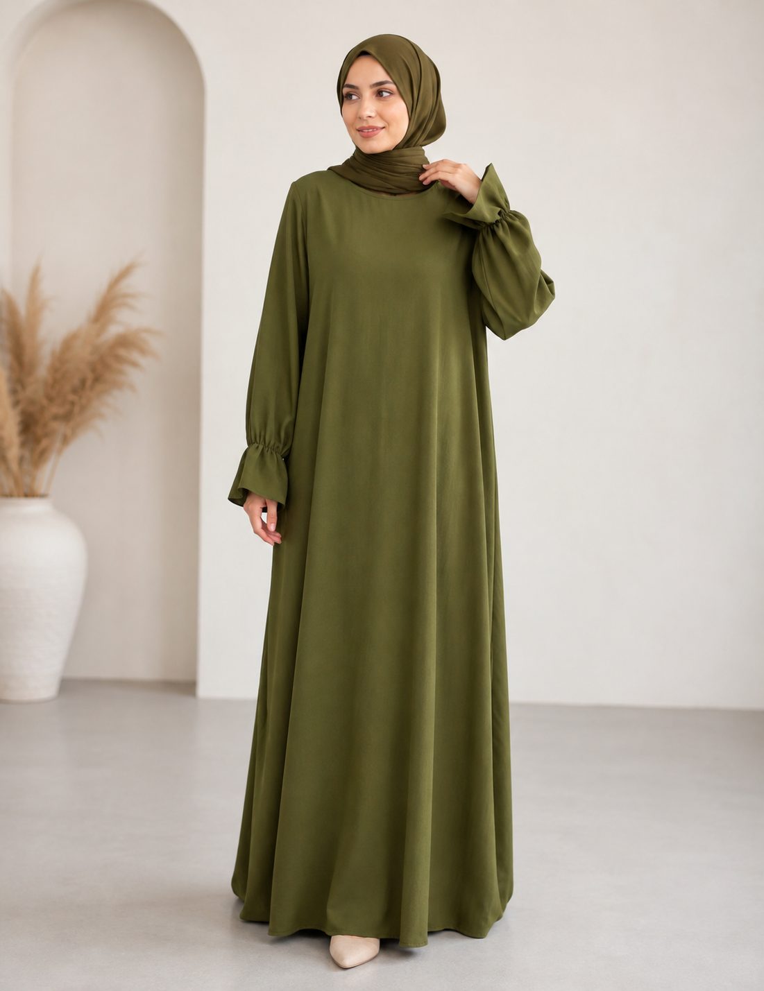 Abaya Rüscheärmel