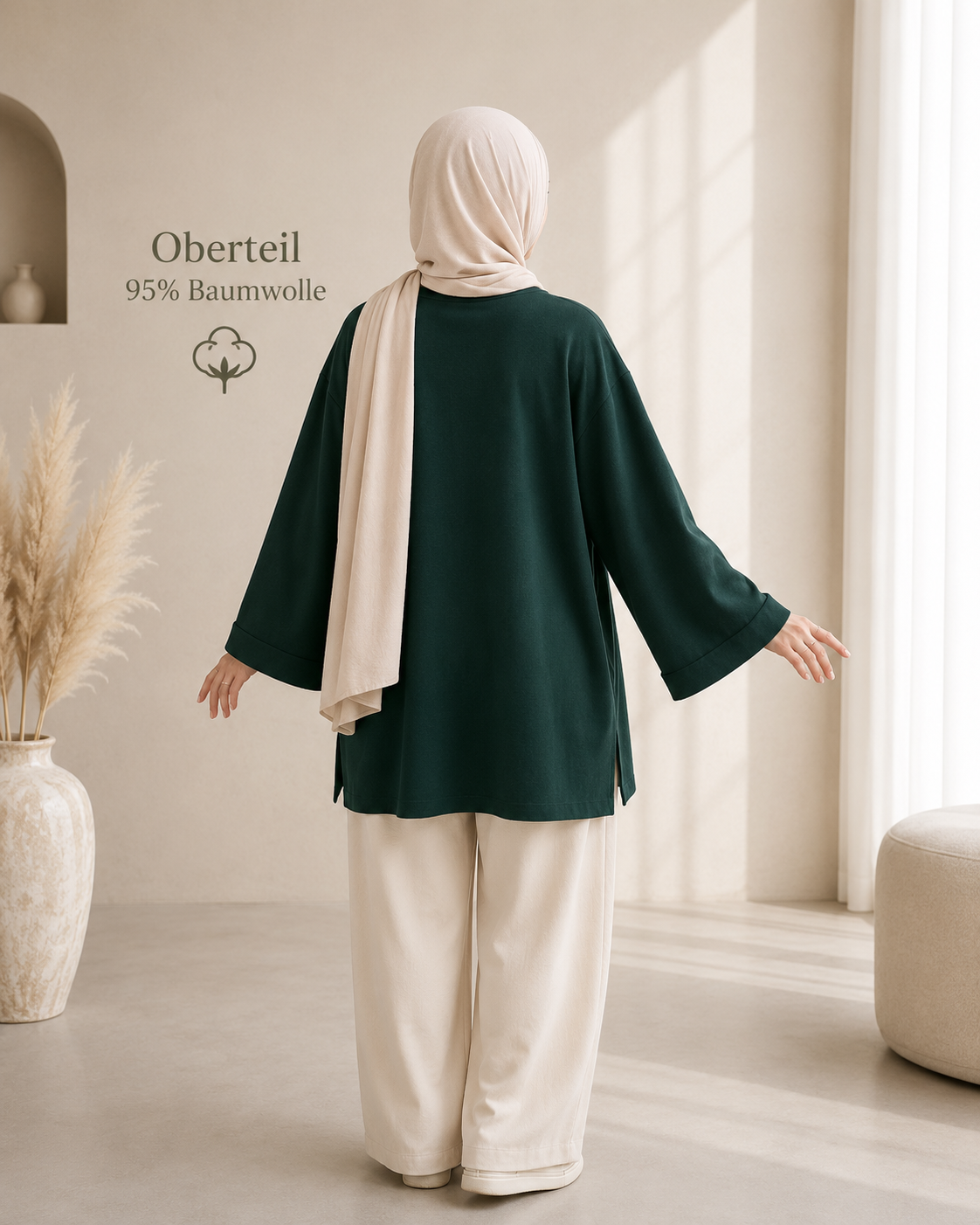 Oversize-Oberteil Liyana – 95 % Baumwolle