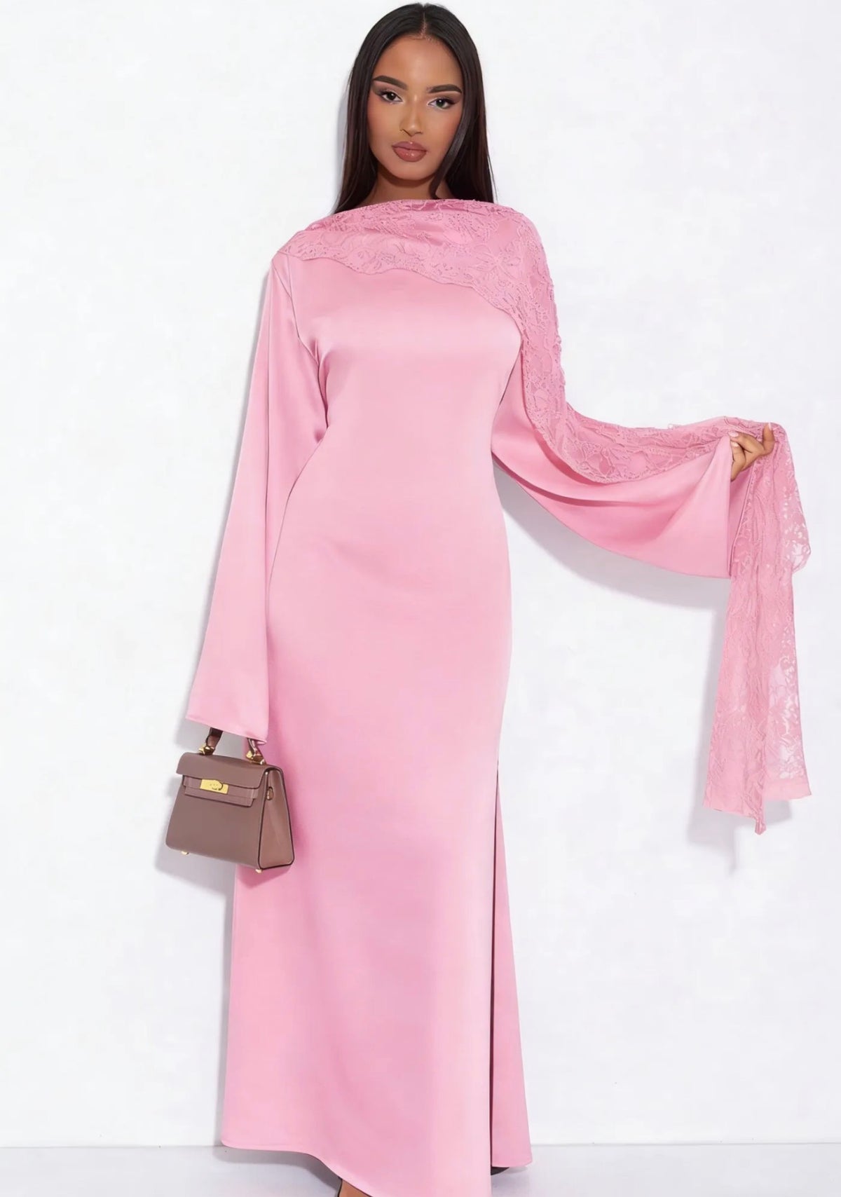 Kleid mit Spitze - 11393