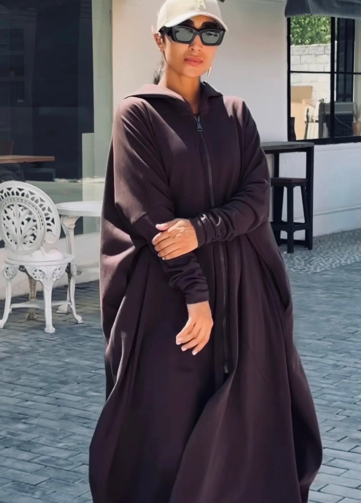 Viskose Zip-Abaya – weich & fließend - 5056