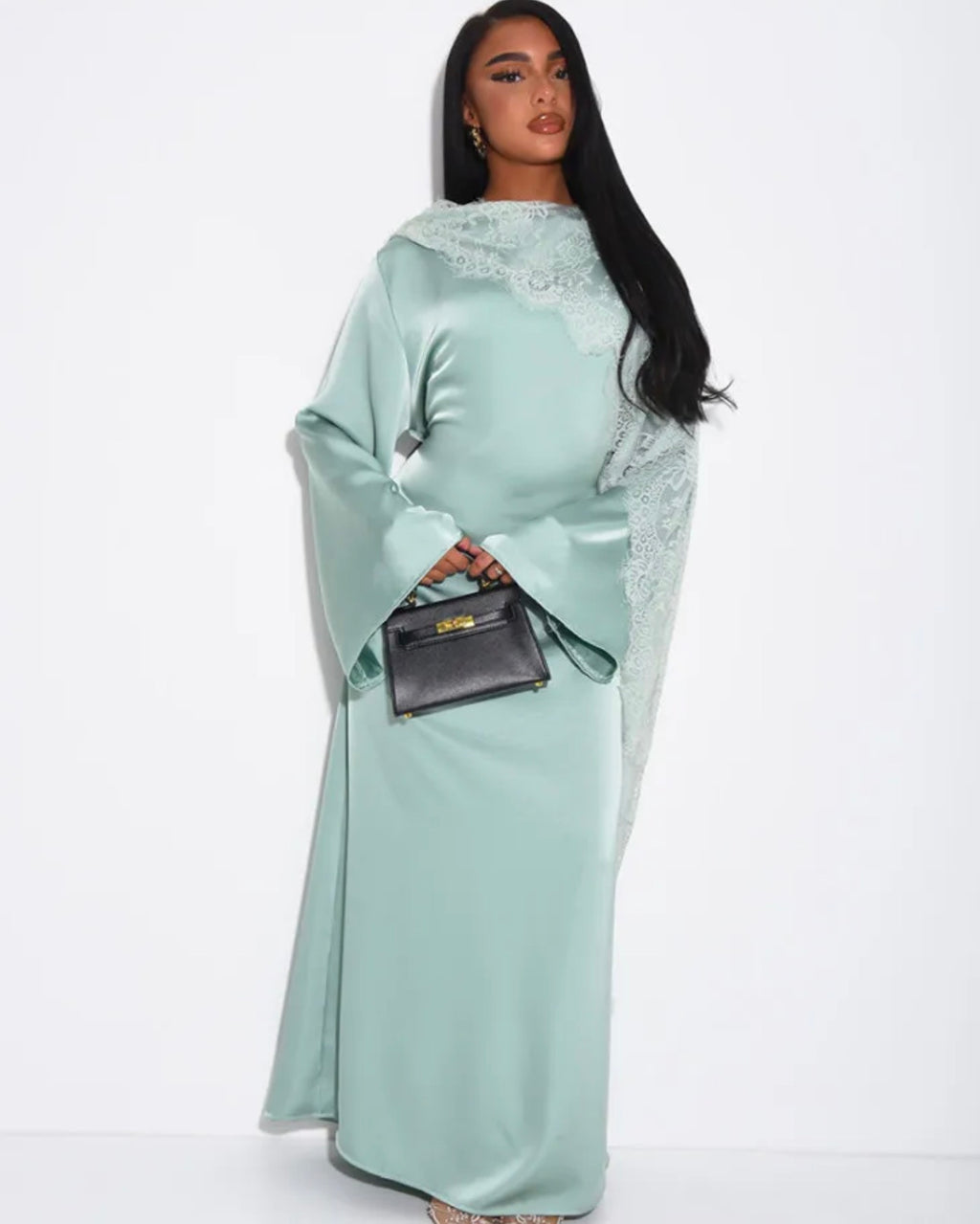 Kleid mit Spitze - 11393