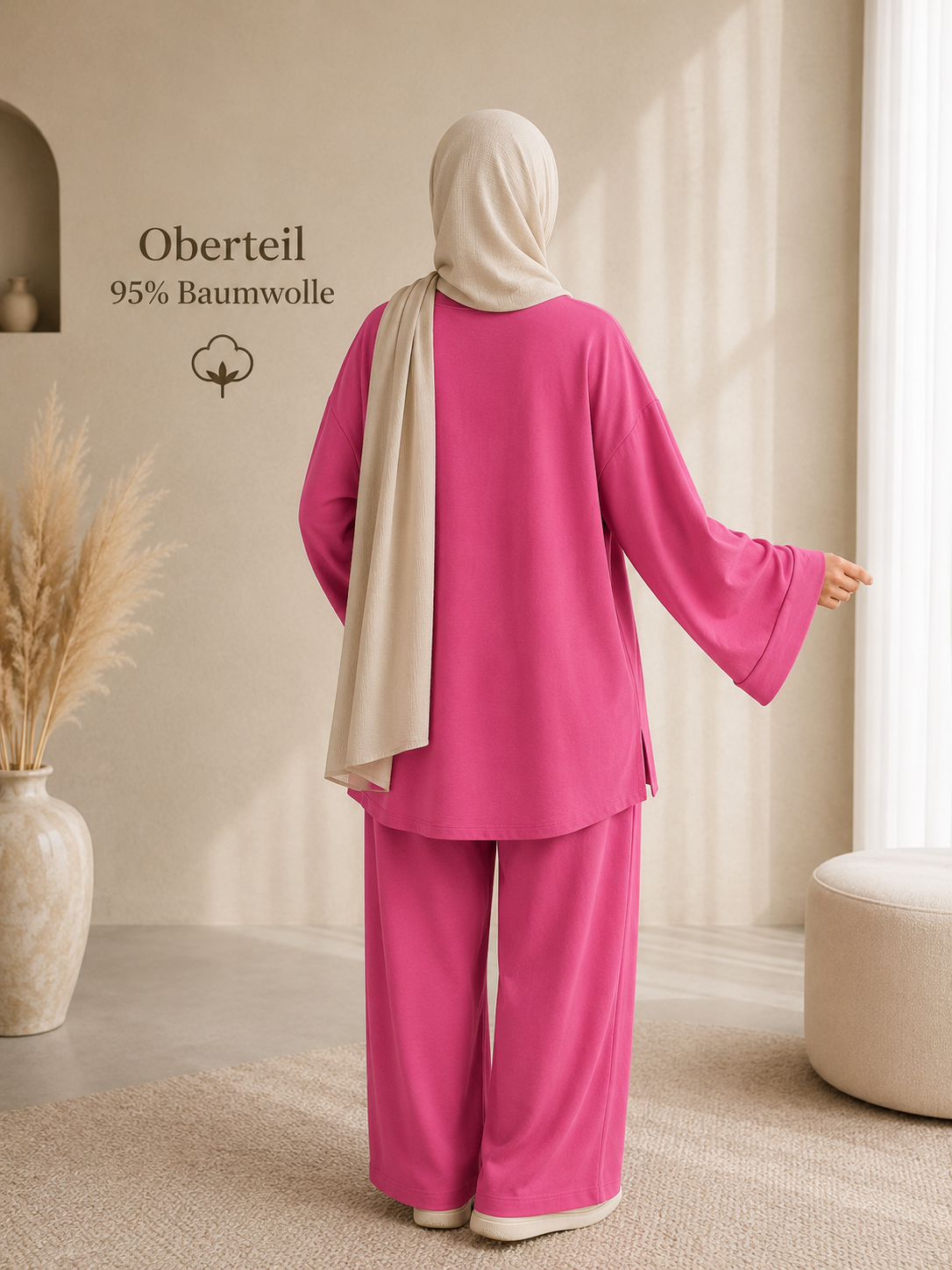 Oversize-Oberteil Liyana – 95 % Baumwolle