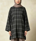 Karierter Long-Top