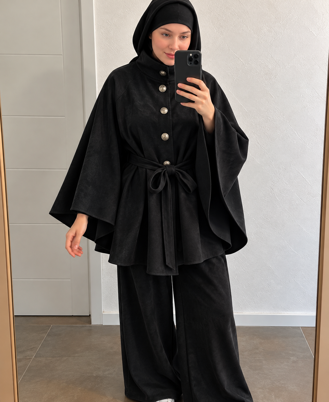 Poncho Leder Optik - 8003