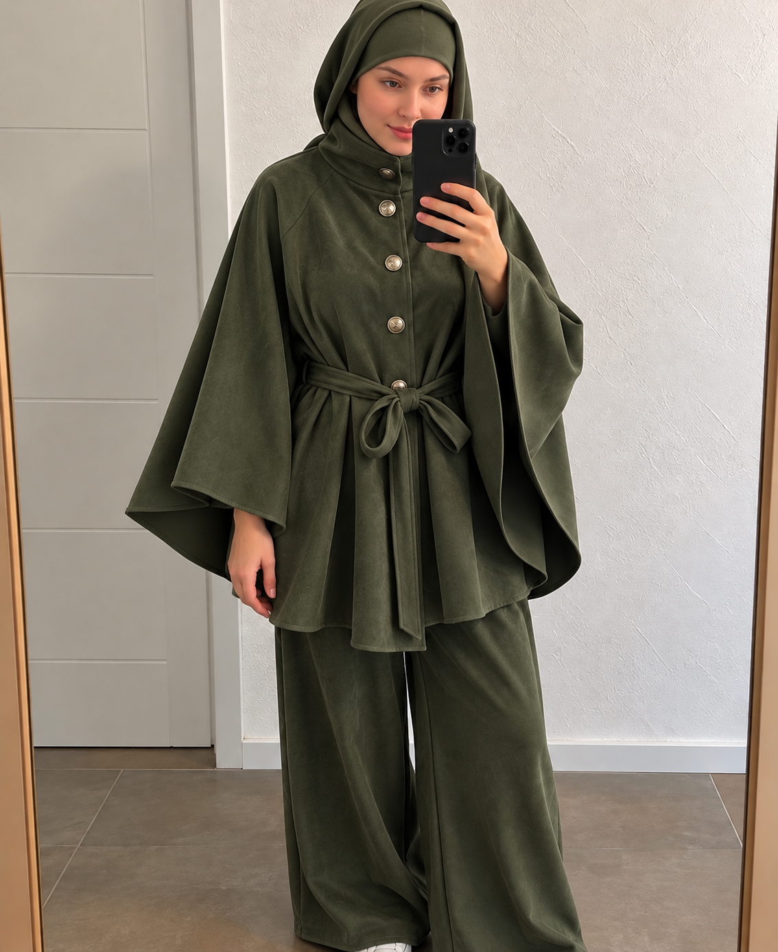 Poncho Leder Optik - 8003