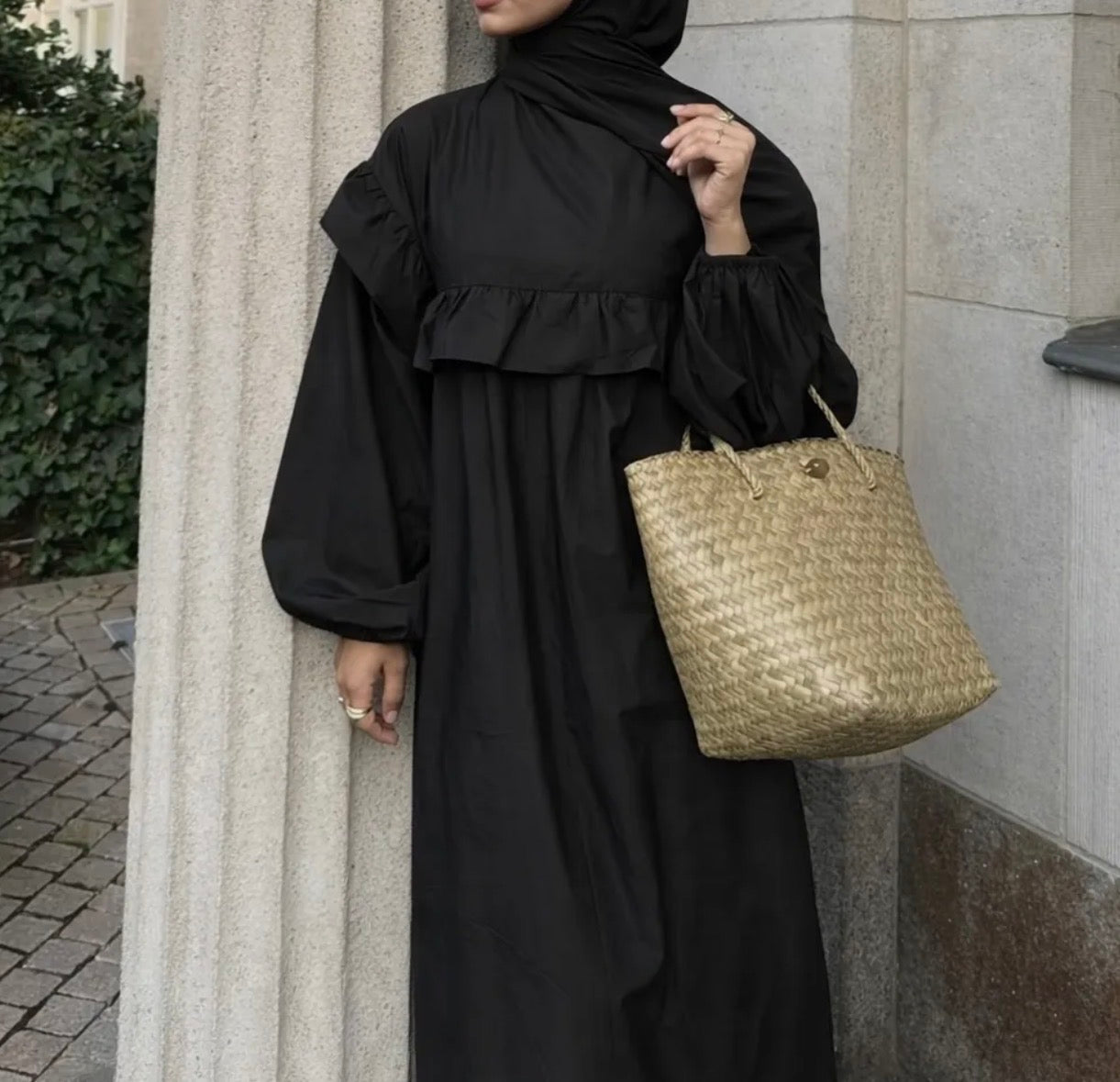 Abaya „Nahla“ – 100% Baumwolle 🌿