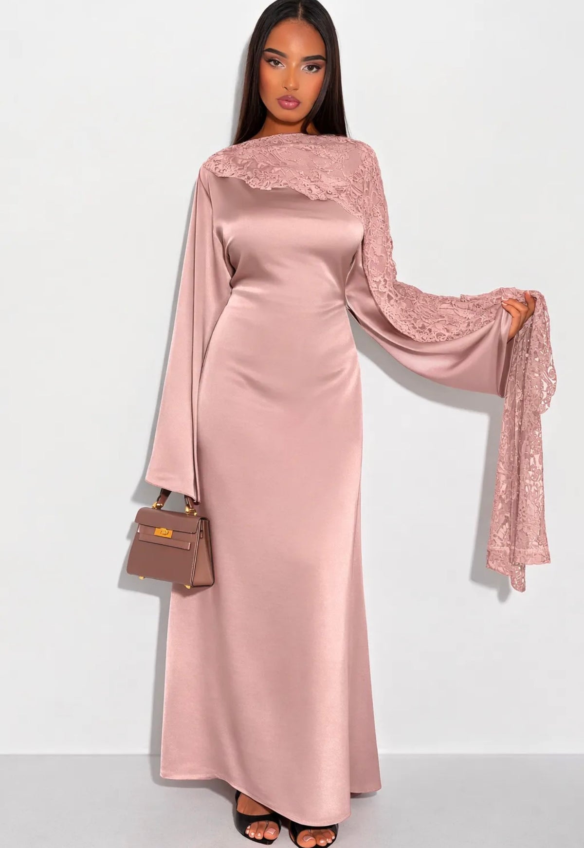 Kleid mit Spitze - 11393