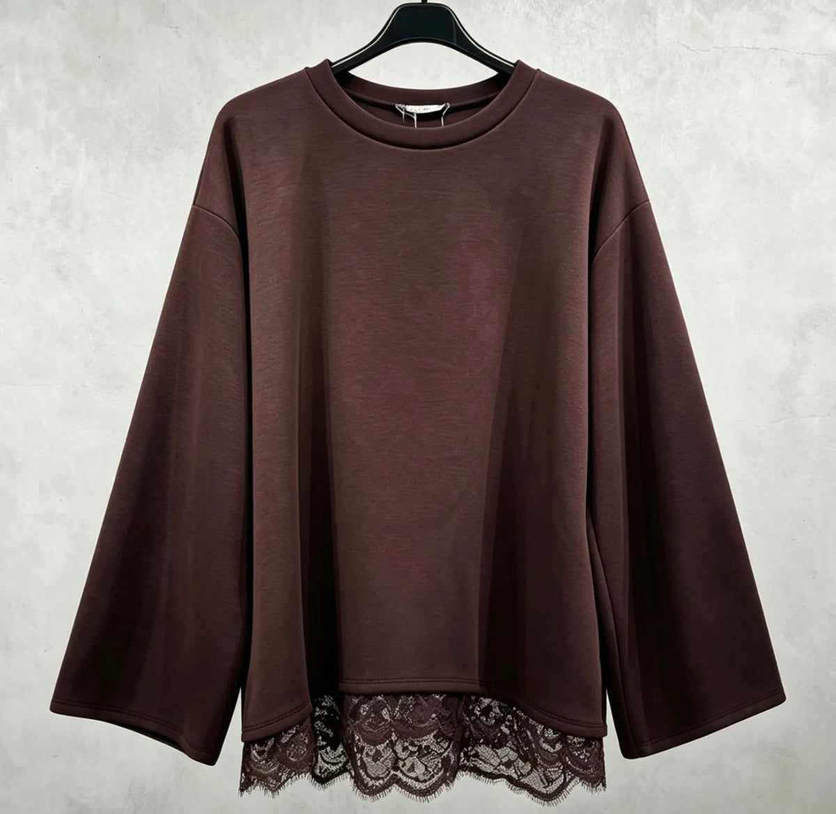 Longshirt mit Spitzenabschluss - 1519