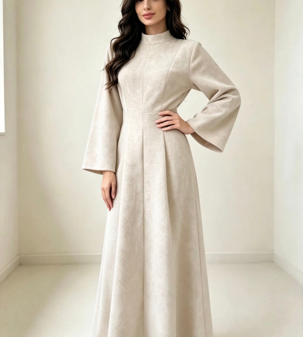Elegante Abaya mit Schnürung am Rücken