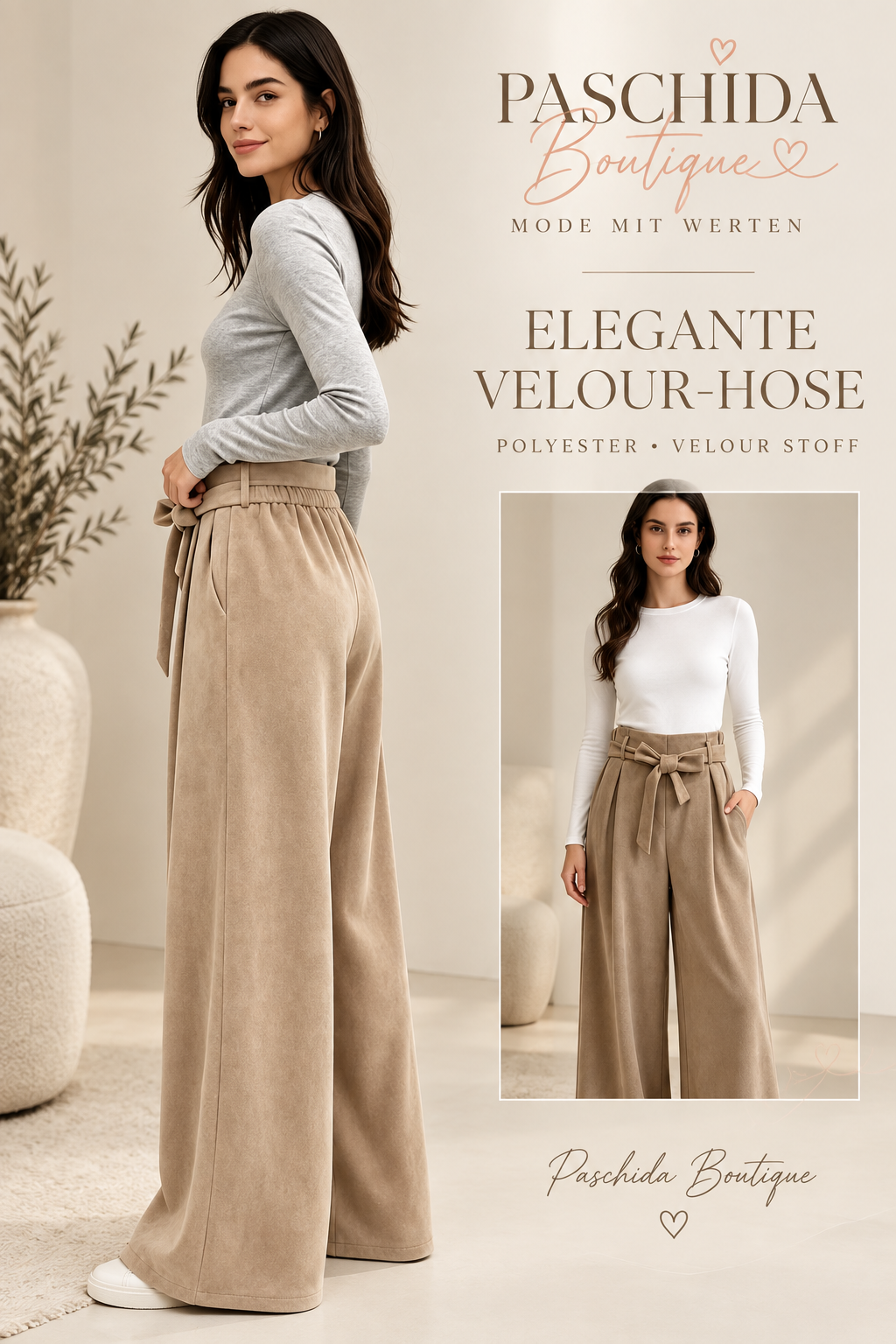 Elegante Velour-Hose -8005