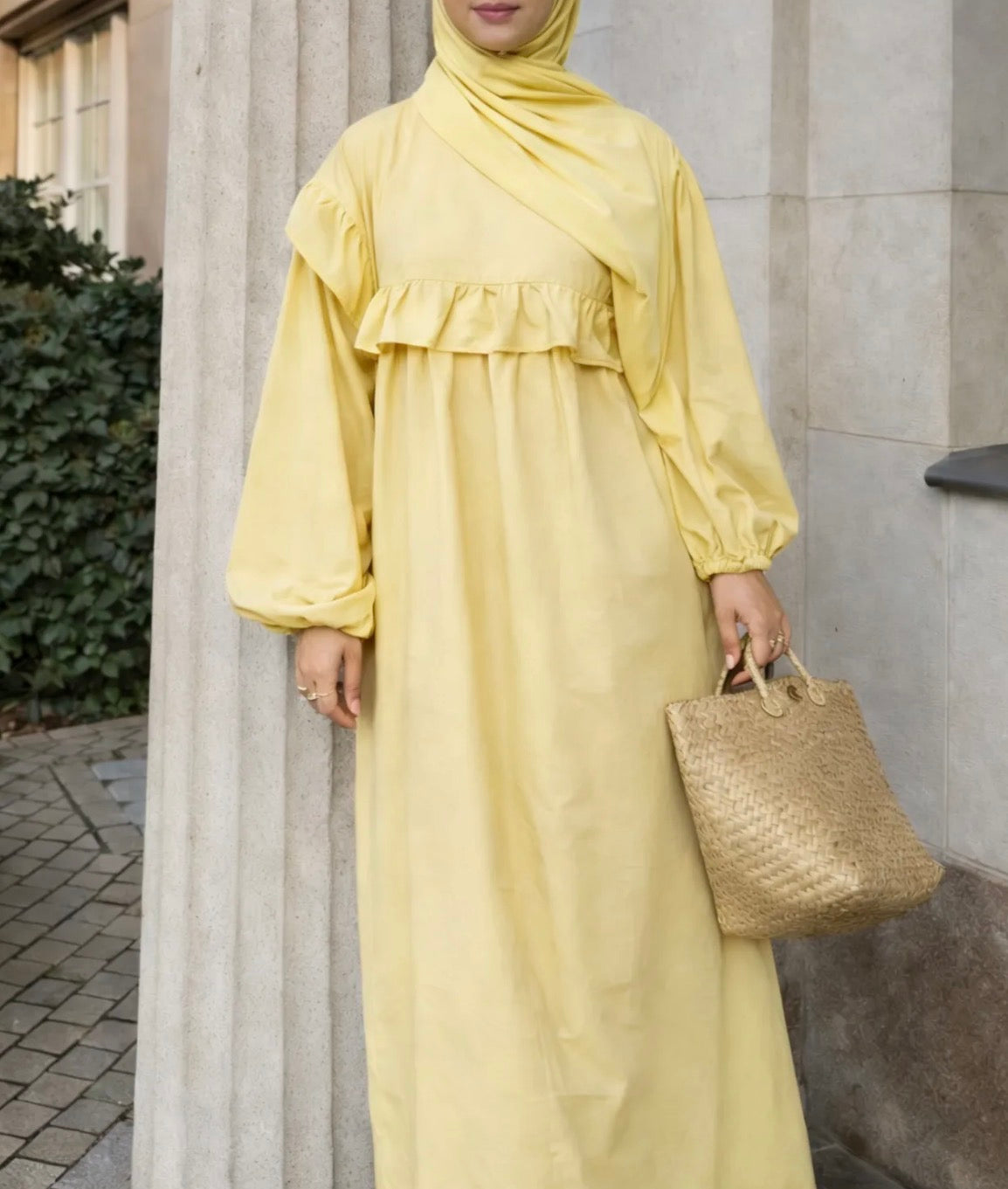 Abaya „Nahla“ – 100% Baumwolle 🌿