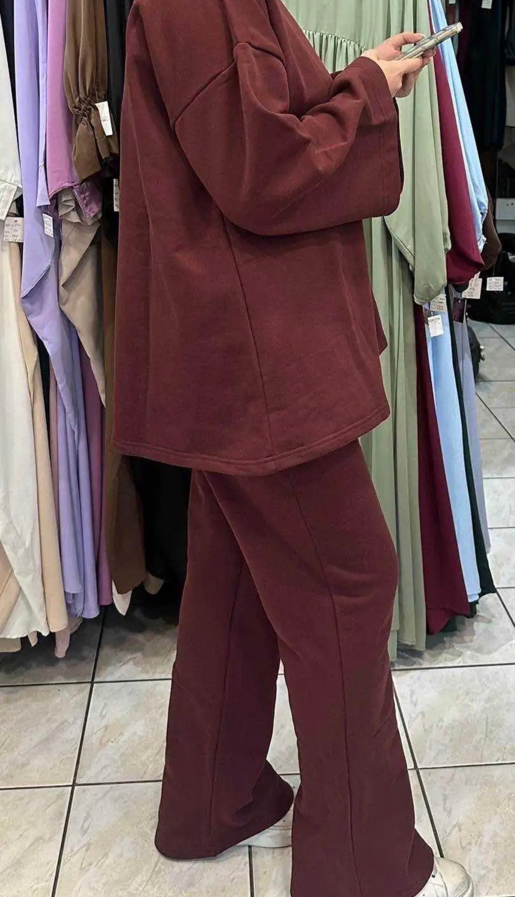 Zweiteiler 100%Cotton Braun