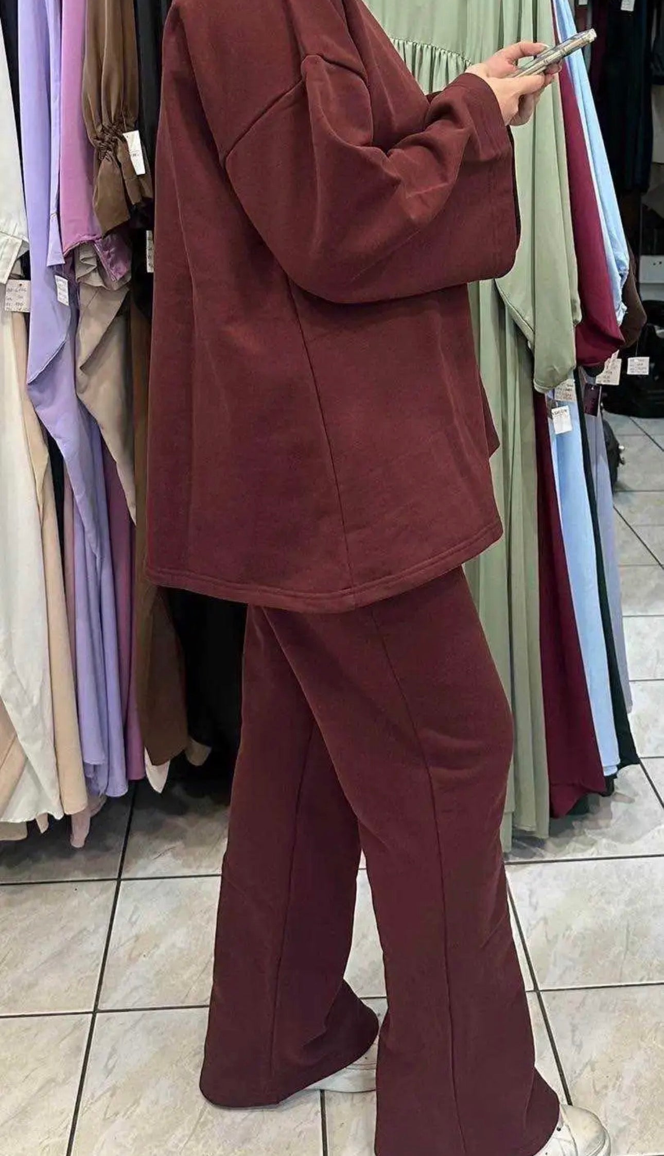 Zweiteiler 100%Cotton Braun