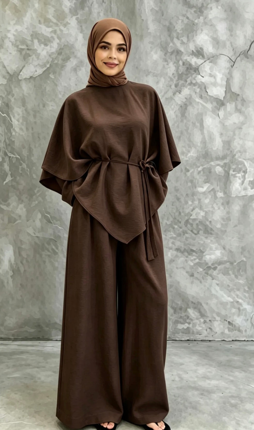3-teiliges Set mit Cape, Oberteil & Hose – 13215