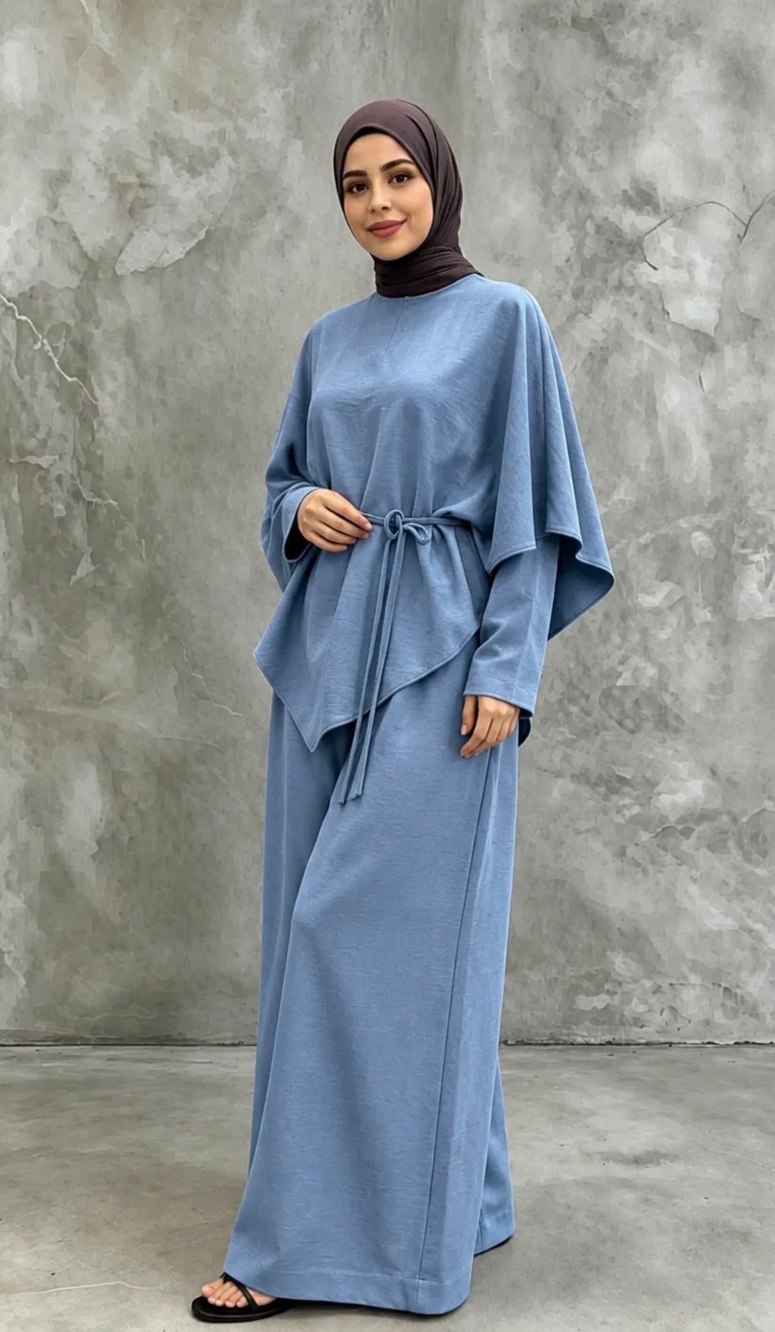 3-teiliges Set mit Cape, Oberteil & Hose – 13215
