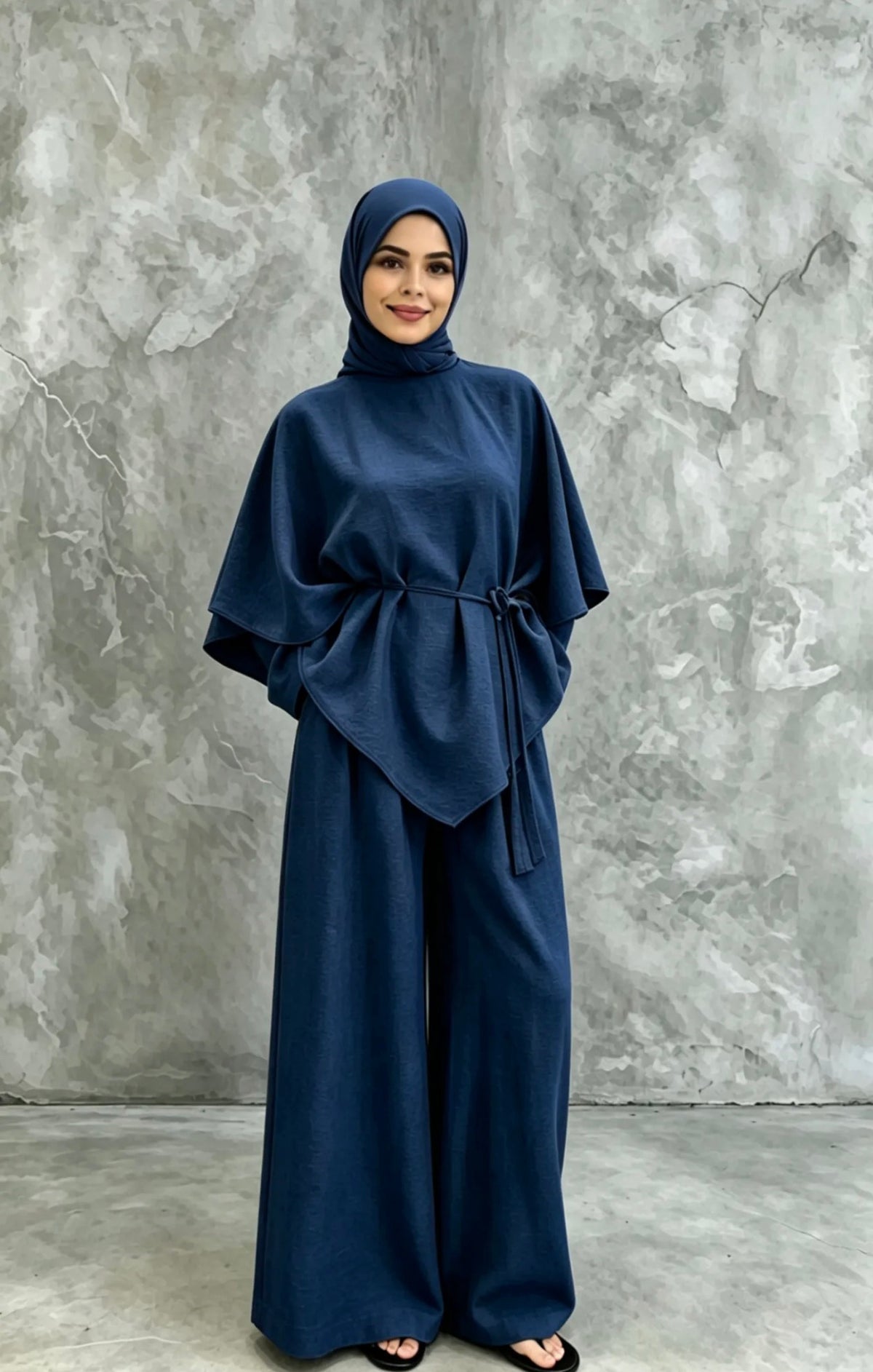 3-teiliges Set mit Cape, Oberteil & Hose – 13215