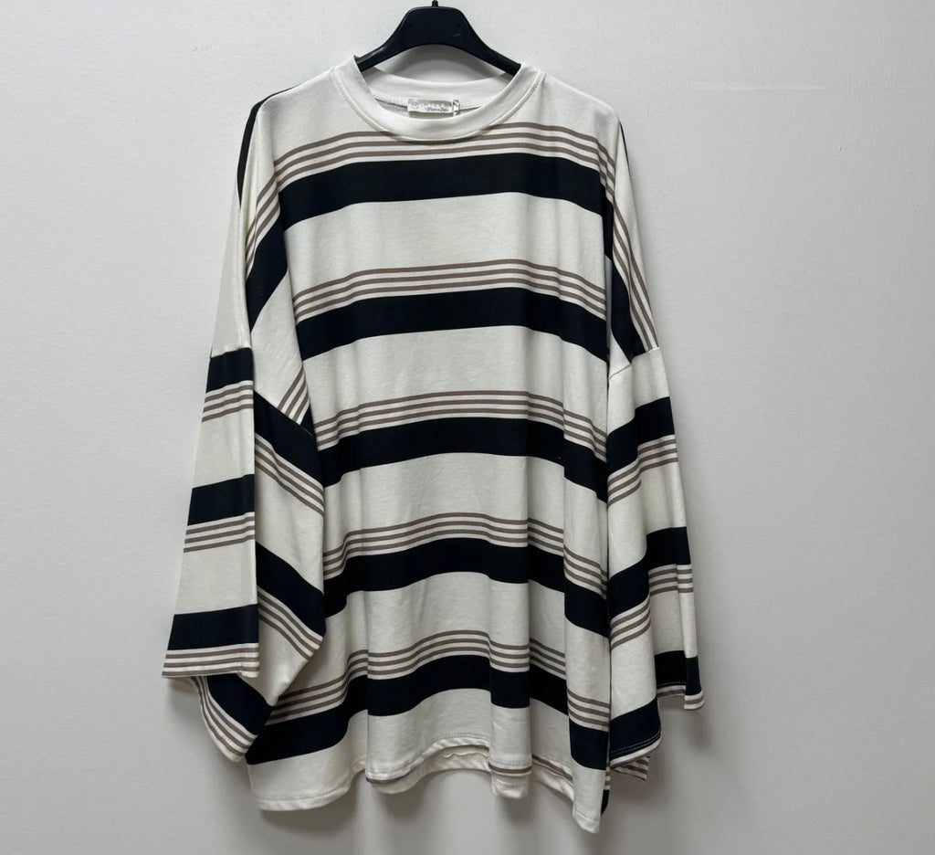 Gestreiftes Oversize Oberteil - 5077