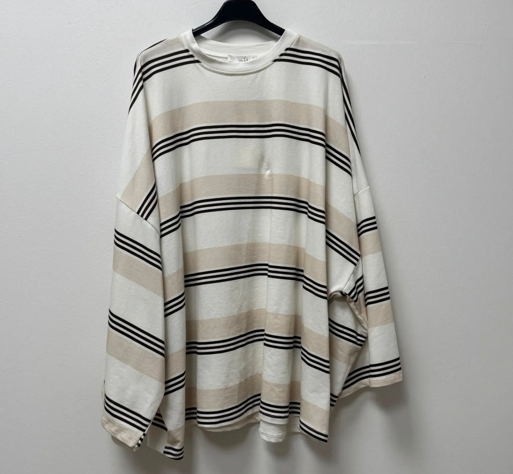 Gestreiftes Oversize Oberteil - 5077