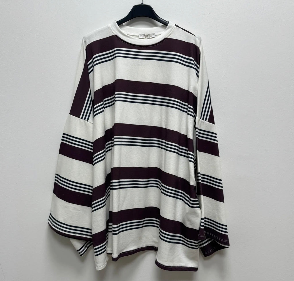 Gestreiftes Oversize Oberteil - 5077