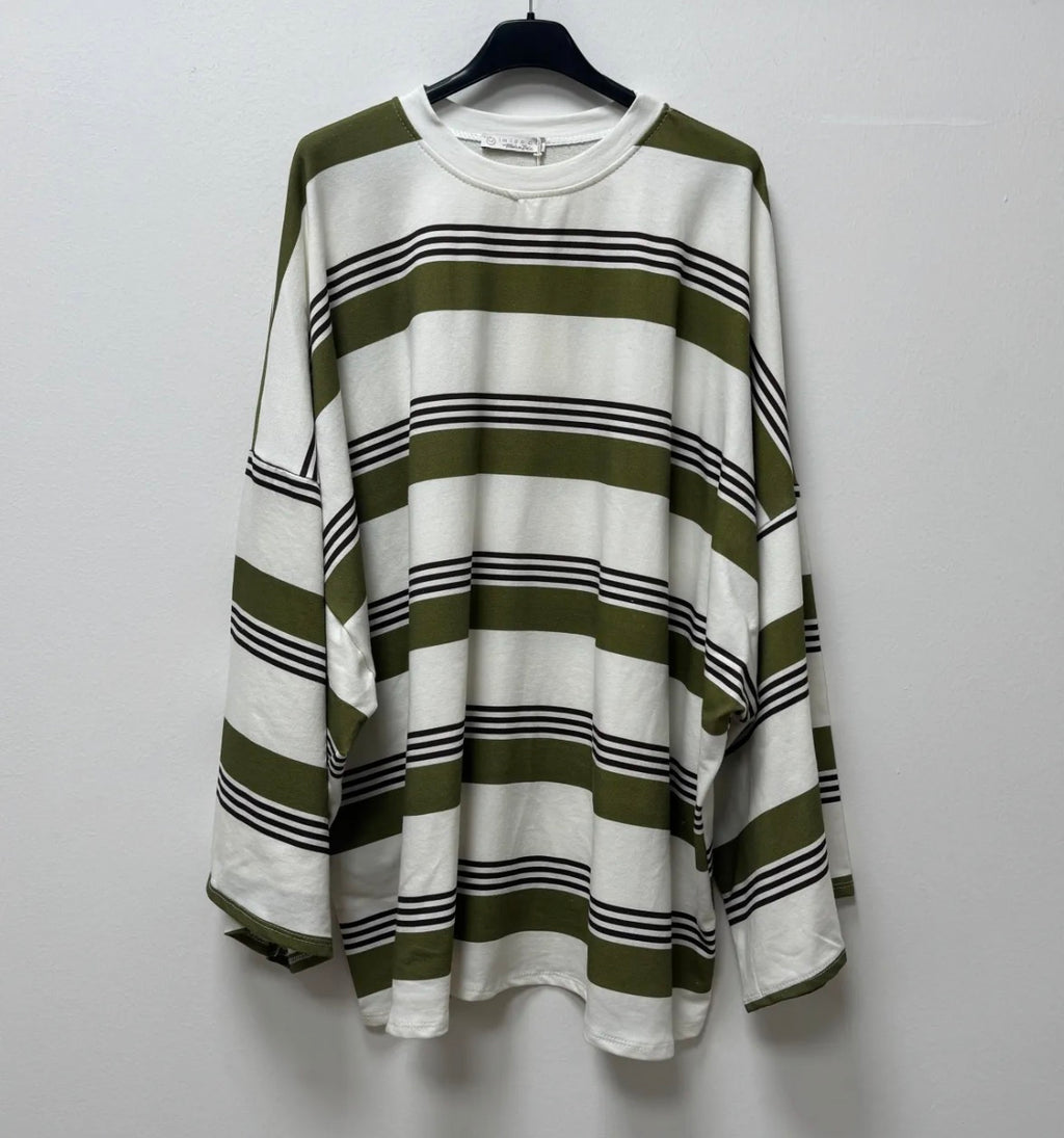 Gestreiftes Oversize Oberteil - 5077